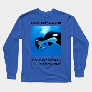 Veggie Family Values #1 (Orca) Long Sleeve T-Shirt